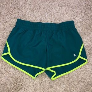 Danskin Athletic Shorts Green and Yellow